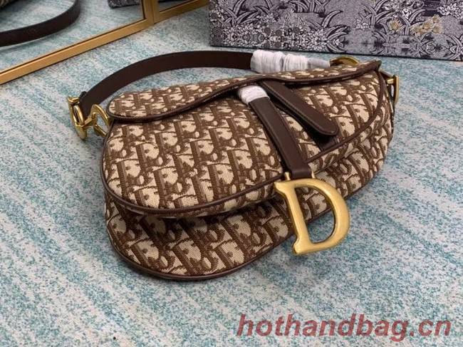 SADDLE BAG Dior Oblique Embroidered M1297ZW Brown