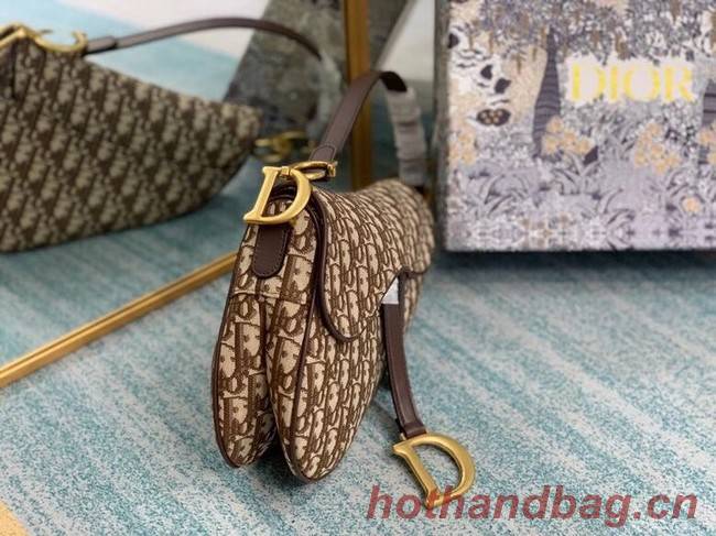 SADDLE BAG Dior Oblique Embroidered M1297ZW Brown