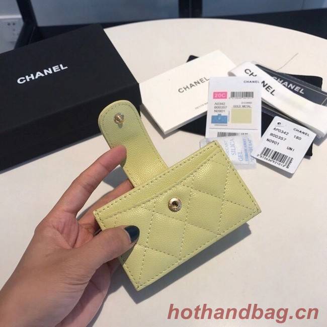 Chanel card holder AS0342 green