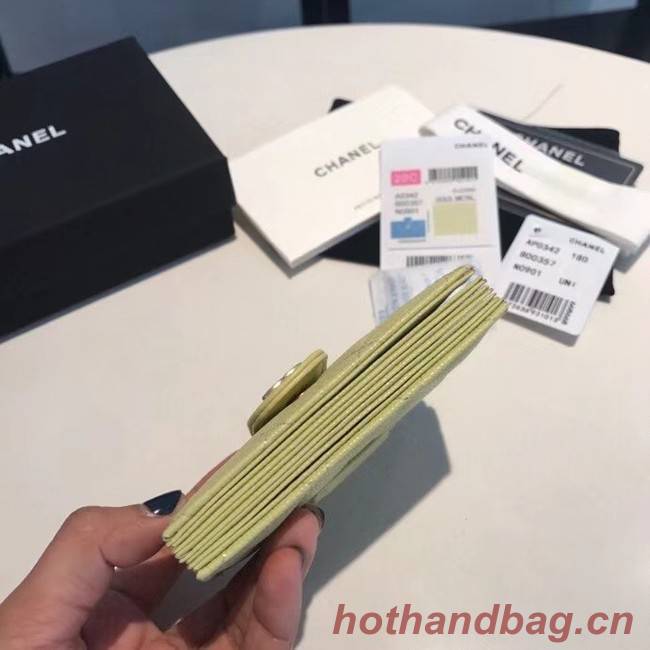 Chanel card holder AS0342 green