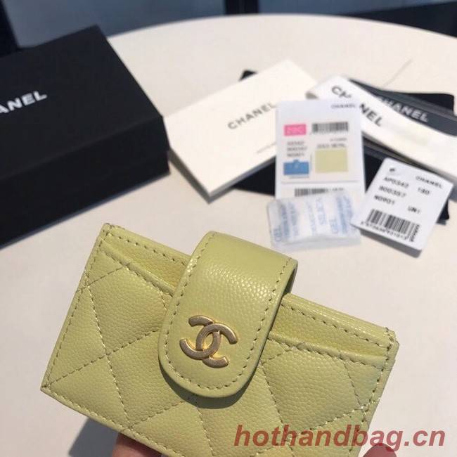 Chanel card holder AS0342 green