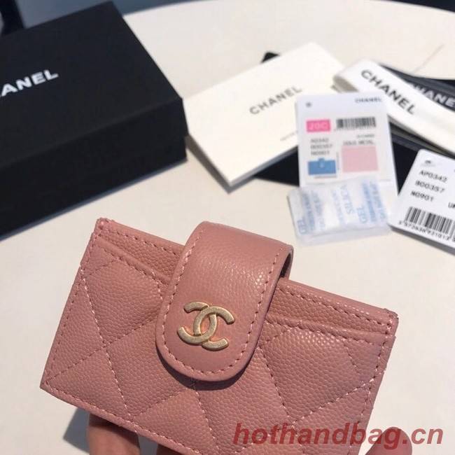 Chanel card holder AS0342 pink
