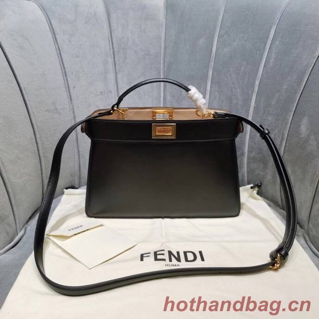 Fendi PEEKABOO ISEEU EAST-WEST leather bag 8BN323A black