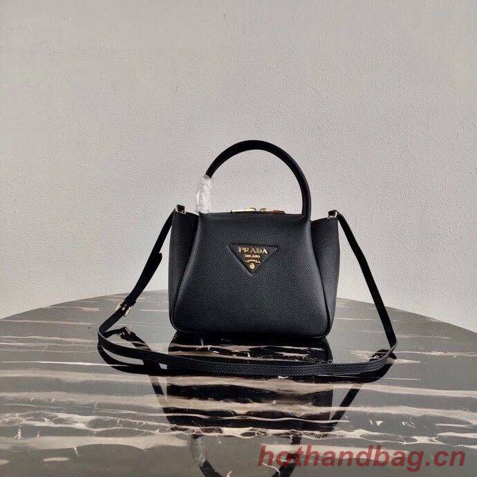 Prada Deer skin bag tote 1BC145 black