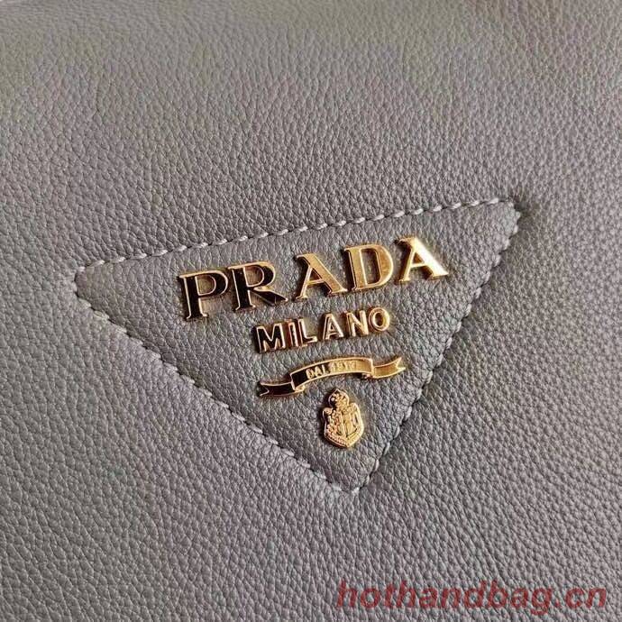 Prada Deer skin bag tote 1BC145 grey