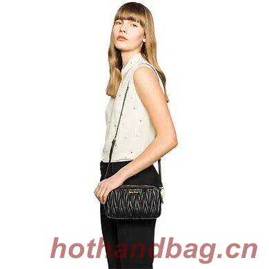 miu miu Matelasse Nappa Leather Shoulder Bag 5BH539A Silver