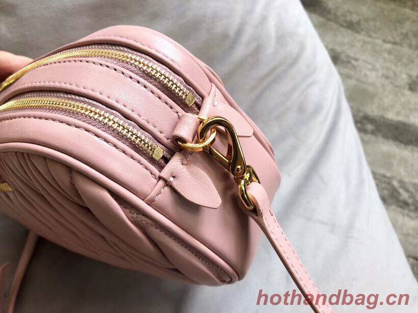 miu miu Matelasse Nappa Leather Shoulder Bag 5BH539A pink