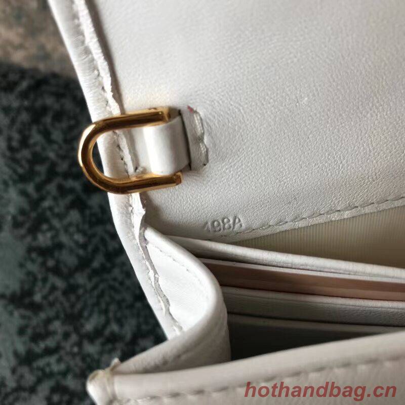 miu miu Matelasse Nappa Leather Shoulder Bag 5DH044A white