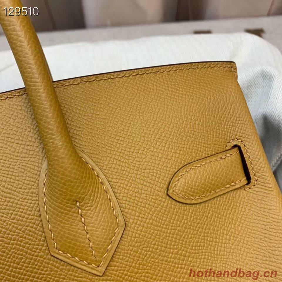 Hermes Birkin 25CM Tote Bag Original Leather H25T Yellow