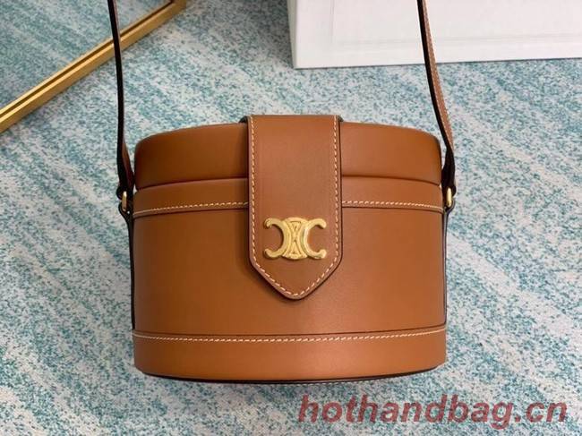 CELINE MEDIUM CAMARAT BAG IN NATURAL CALFSKIN 195192 brown