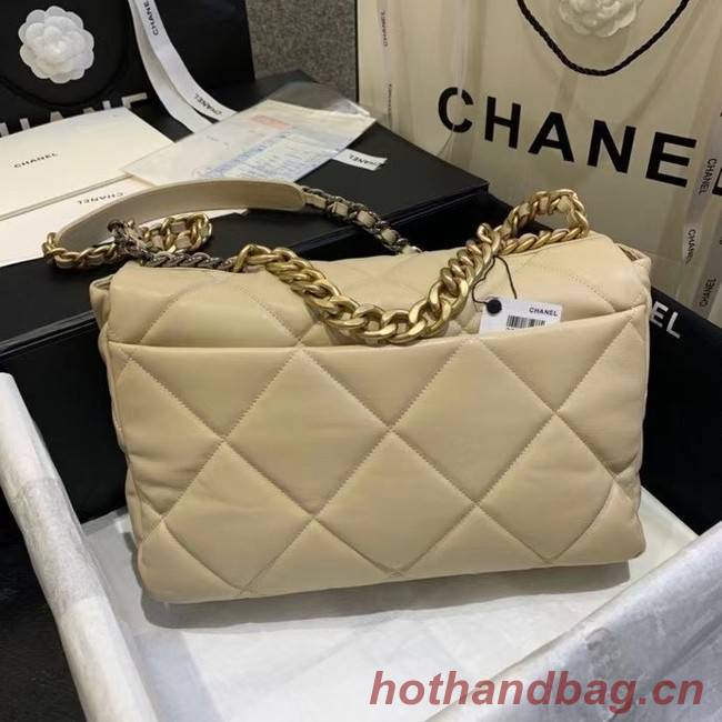 chanel 19 large flap bag AS1162 Light apricot