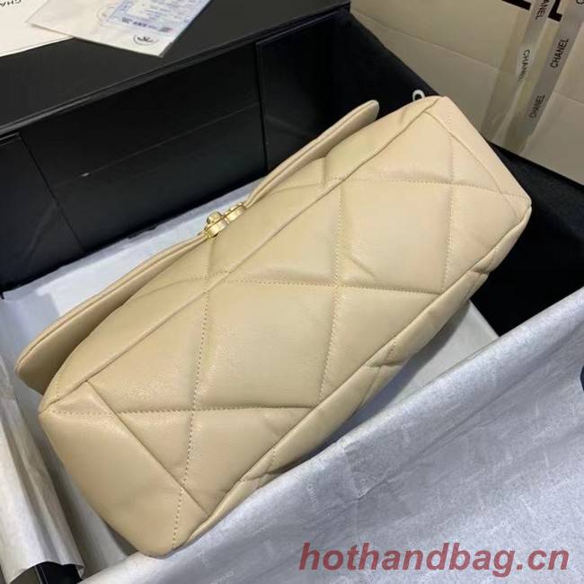 chanel 19 large flap bag AS1162 Light apricot