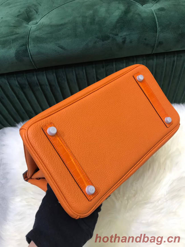 Hermes Birkin Bag Original Leather crocodile togo HBK2530 orange