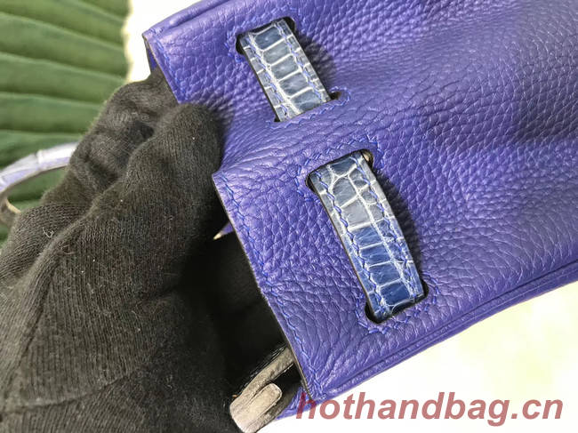 Hermes Birkin Bag Original Leather crocodile togo HBK2530 Blue