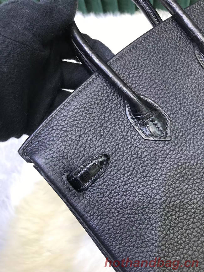 Hermes Birkin Bag Original Leather crocodile togo HBK2530 black