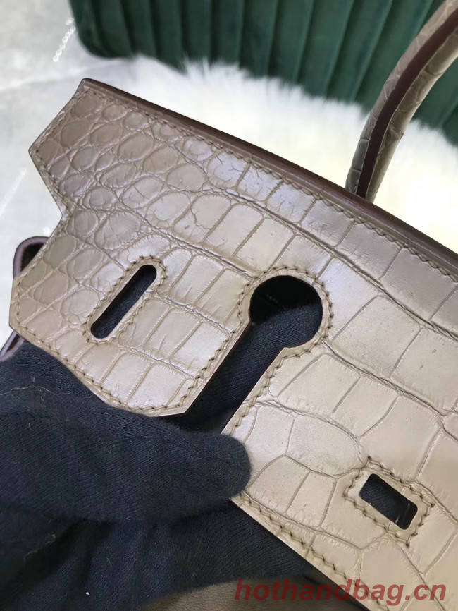 Hermes Birkin Bag Original Leather crocodile togo HBK2530 gray