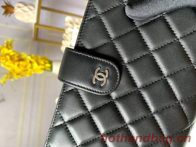 CHANEL sheepskin notebook & Wallet A013 black