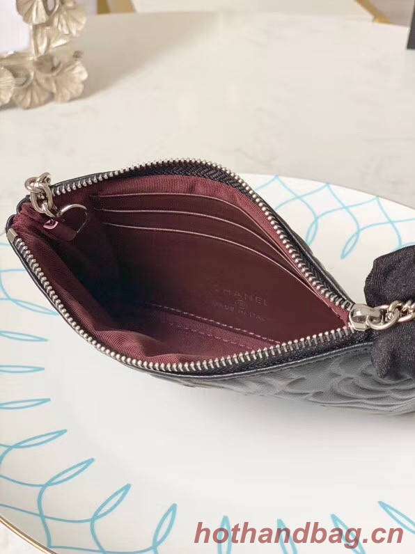 Chanel zipped wallet Goatskin AP31504-1 Black