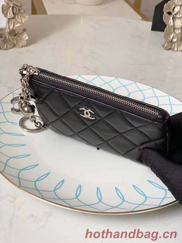 Chanel zipped wallet Goatskin AP31504-5 Black