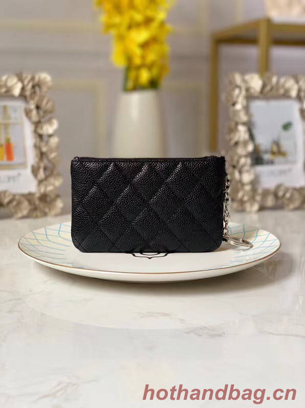 Chanel zipped wallet Goatskin AP31504-7 Black