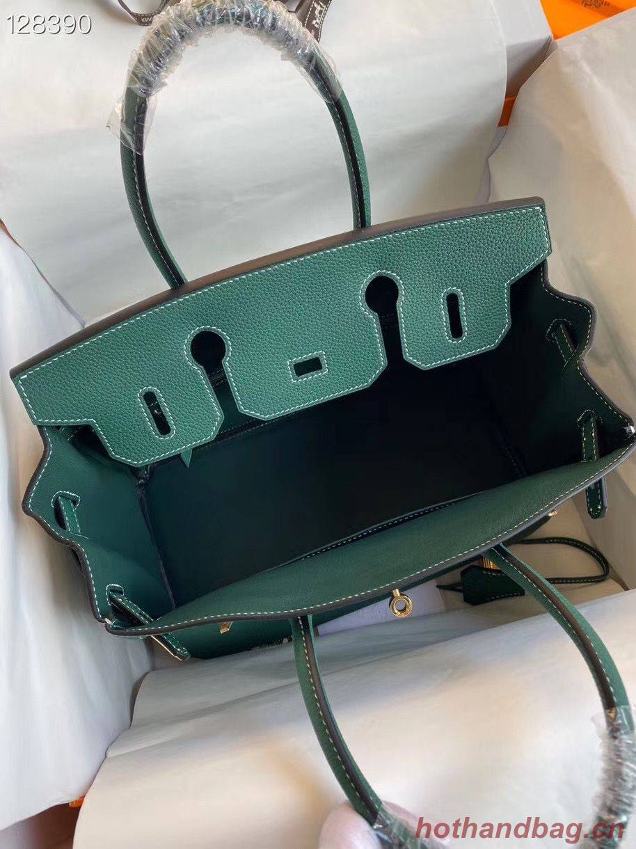 Hermes Birkin Bag Original Togo Leather 17825 Green