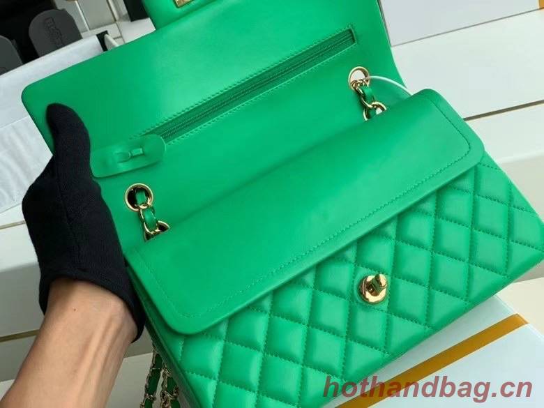 Chanel Flap Shoulder Bag Original Sheepskin leather A1112 Green