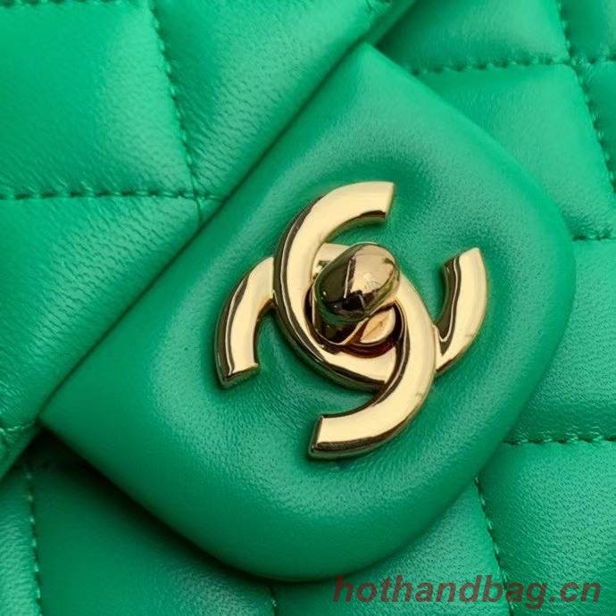 Chanel Flap Shoulder Bag Original Sheepskin leather A1112 Green