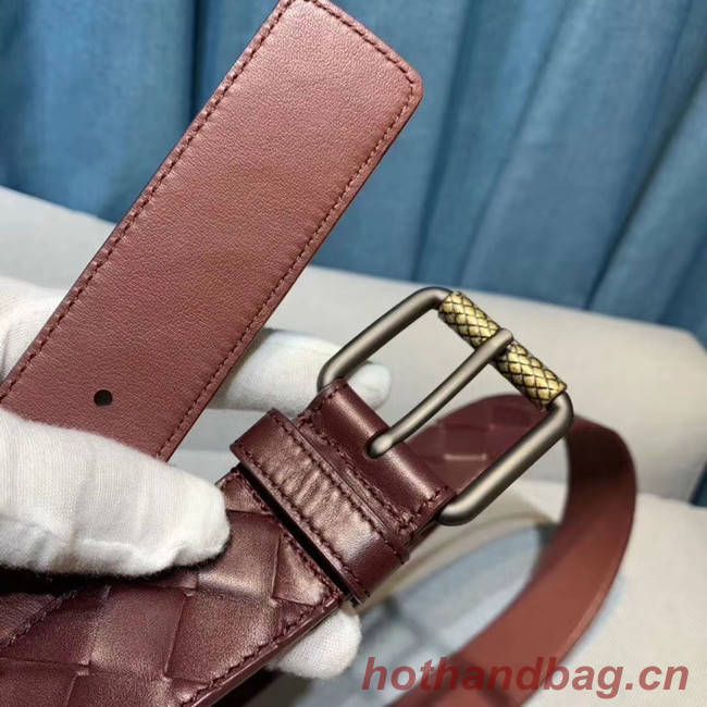 Bottega Veneta Intrecciato Nappa Belt 5567 Wine