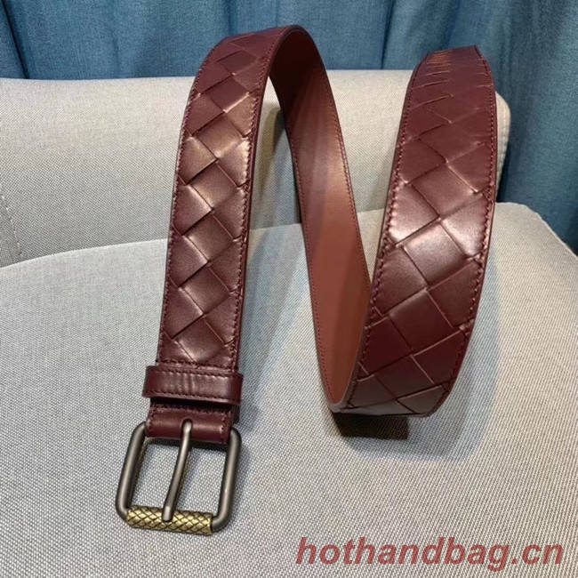 Bottega Veneta Intrecciato Nappa Belt 5567 Wine