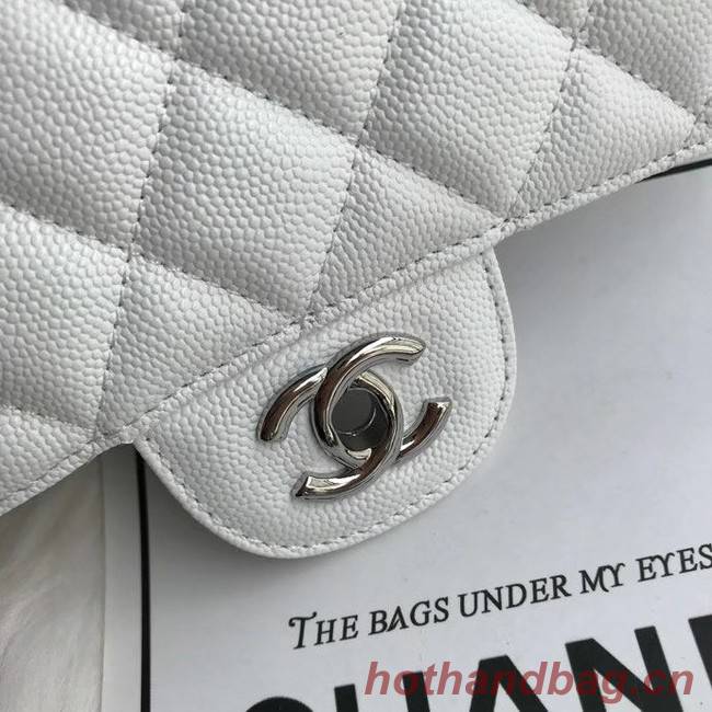 Chanel mini flap bag Grained Calfskin A1116 white