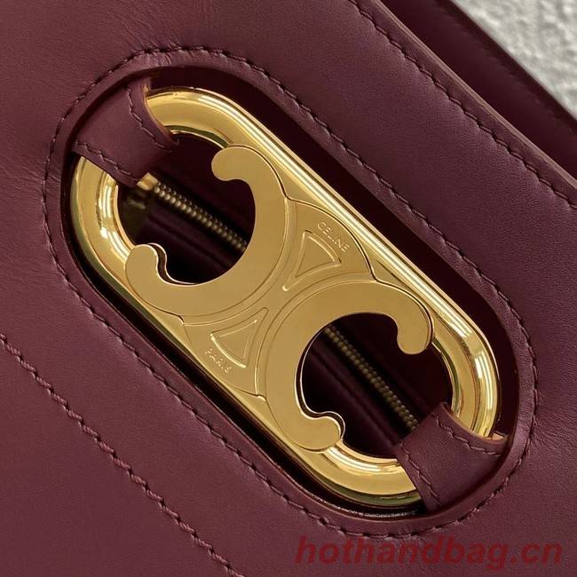 Celine BUCKET BAG IN SHINY CALFSKIN 193043 Burgundy