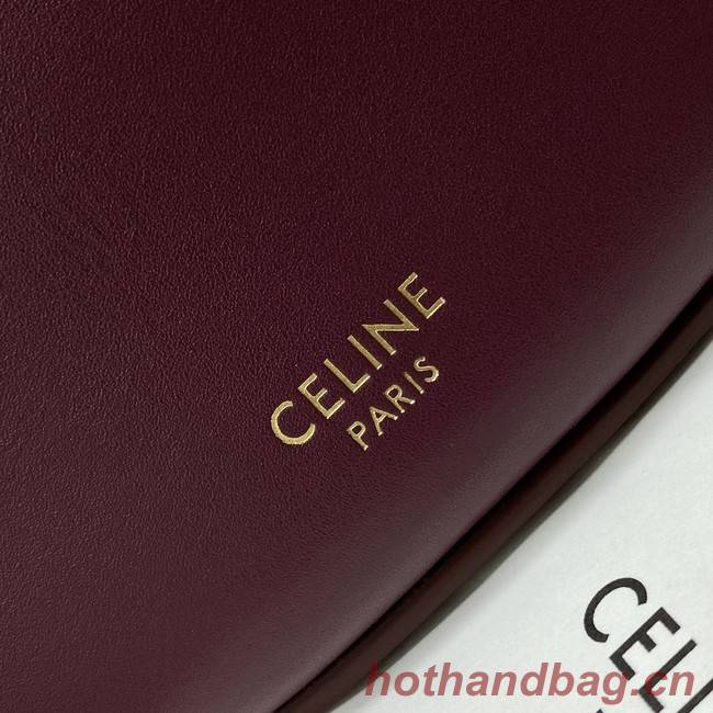 Celine BUCKET BAG IN SHINY CALFSKIN 193043 Burgundy