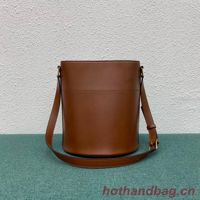 Celine BUCKET BAG IN SHINY CALFSKIN 193043 brown