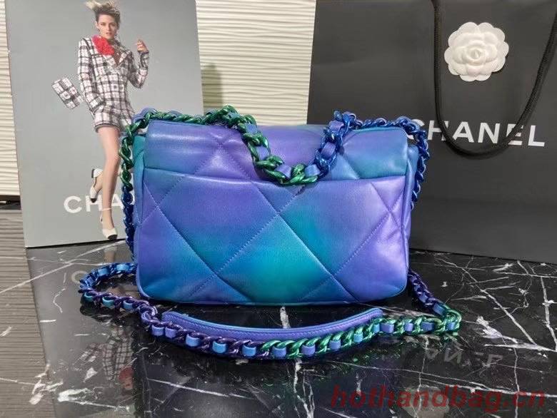 chanel 19 flap bag AS1160 AS1161 Blue & Purple