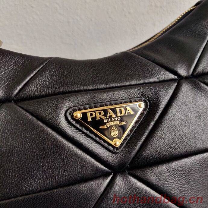 Prada Gaufre nappa leather shoulder bag 1BC151A black