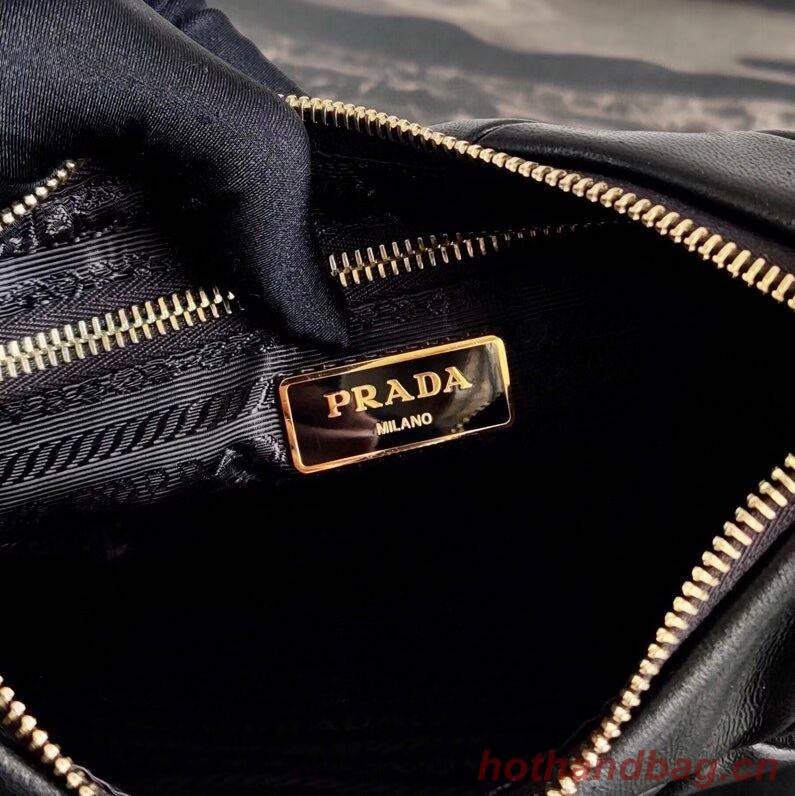 Prada Gaufre nappa leather shoulder bag 1BC151A black