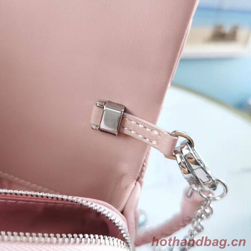 miu miu Matelasse Nappa Leather Shoulder Bag 5BP012M pink