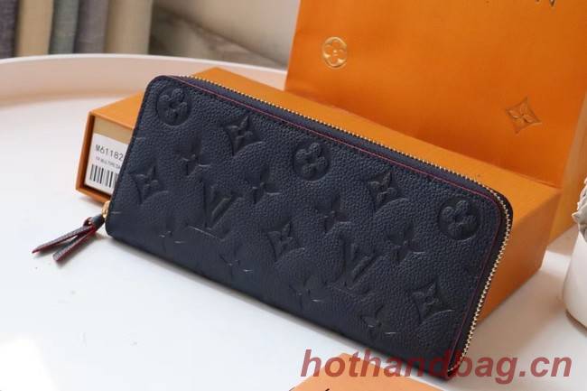 Louis Vuitton Original Monogram Empreinte Wallet M60171 Navy Blue