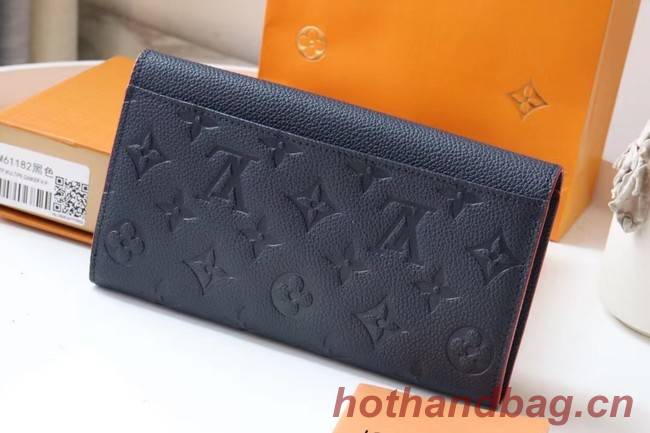 Louis Vuitton Original Monogram Empreinte Wallet M61182 Navy Blue