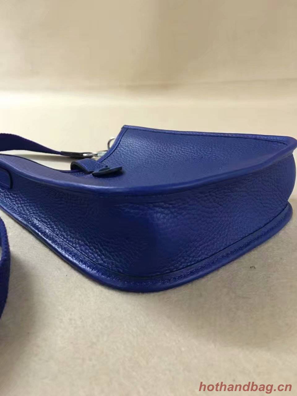 Hermes Evelyne original togo leather mini Shoulder Bag H15698  optic blue