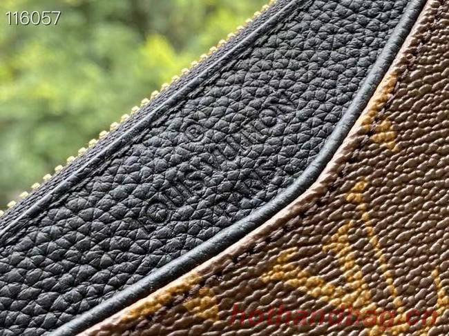 Louis Vuitton Original Monogram Canvas Zipper Clutch bag M64125 black