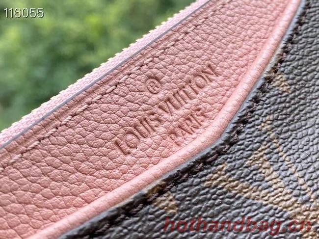 Louis Vuitton Original Monogram Canvas Zipper Clutch bag M64125 pink