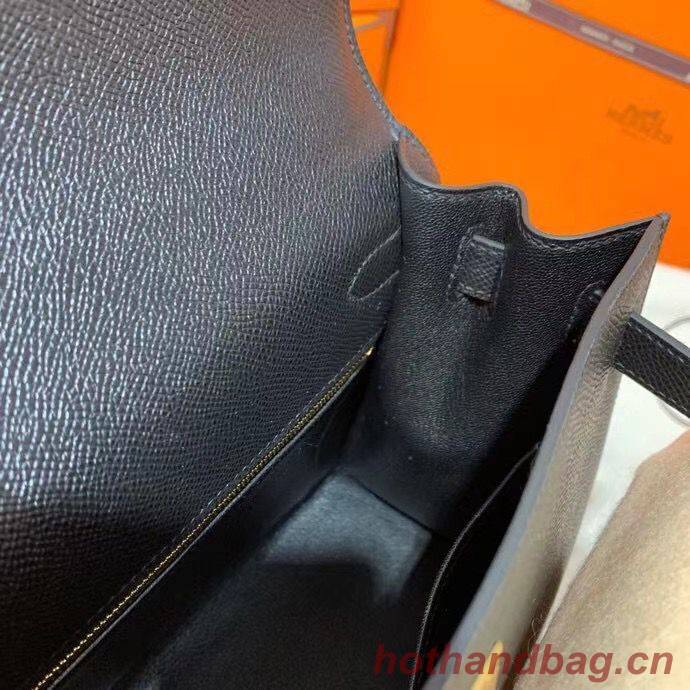 Hermes Kelly 28cm Shoulder Bags Epsom Leather KL28 Black