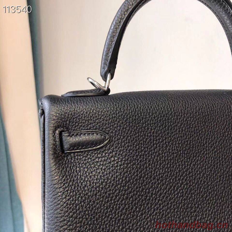 Hermes Kelly 28cm Shoulder Bags Togo Leather KL28 Black