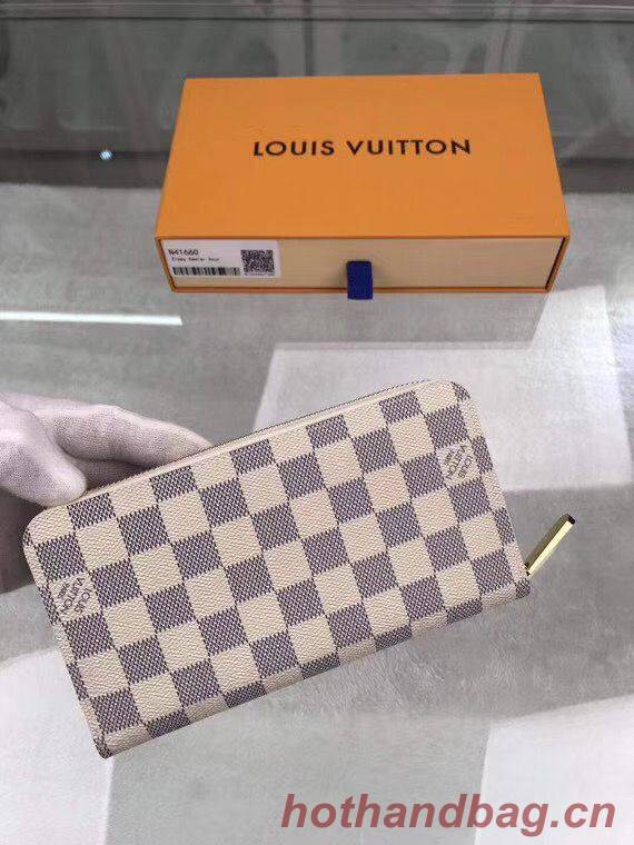 Louis Vuitton Damier Azur Zippy Wallet N41660 Beige