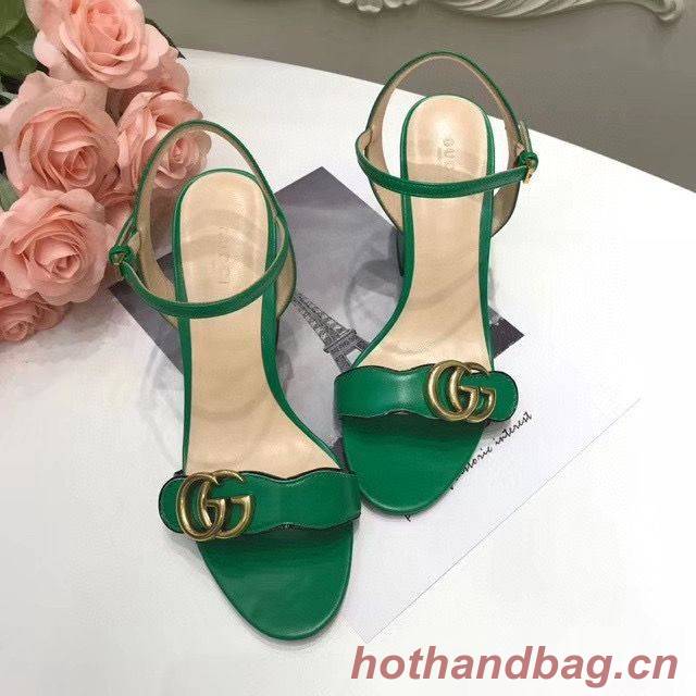 Gucci Sandals Shoes 1CM 7CM 10CM Heels GG6326 Green