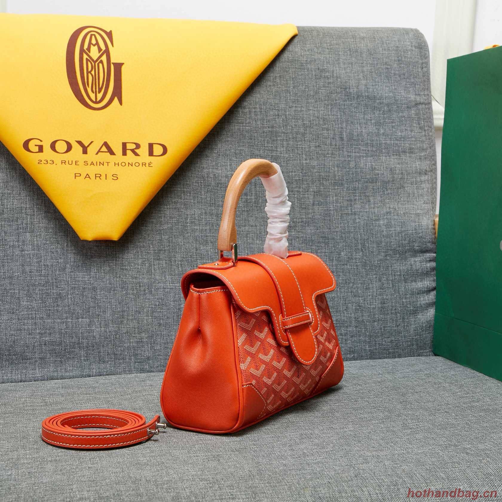 Goyard Y Doodling Calfskin Leather Tote Bag 99588 Orange