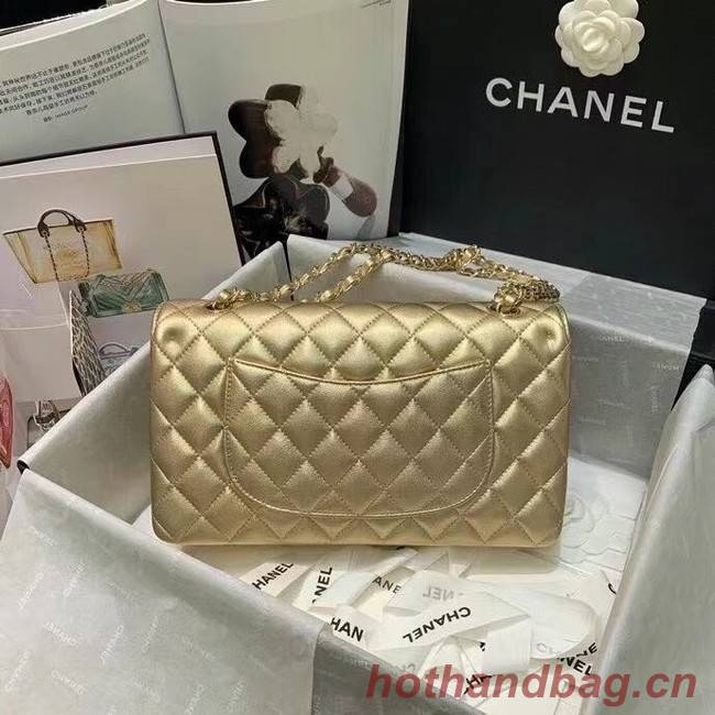 chanel classic handbag Lambskin & gold Metal A01112 gold