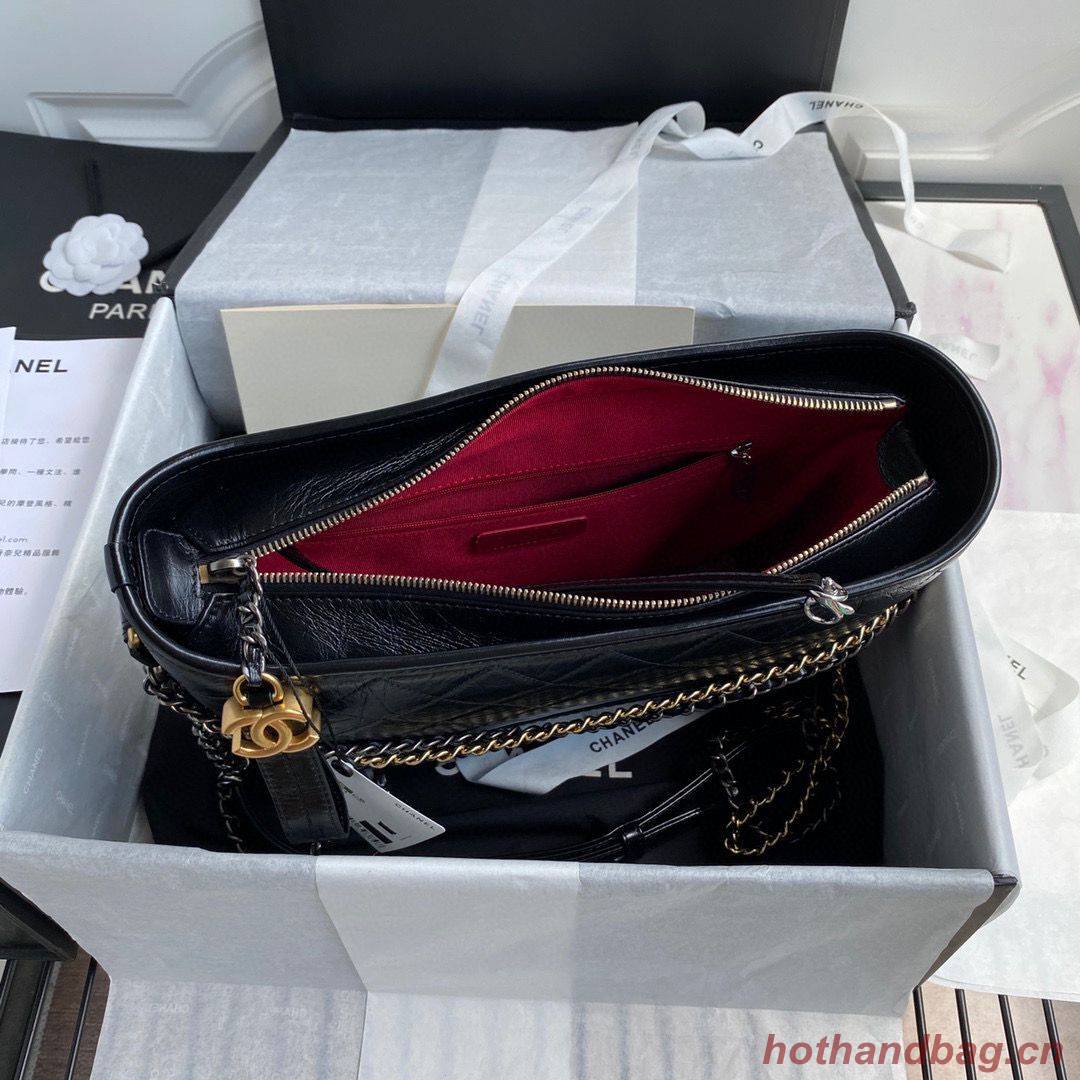 Chanel Original Leather Gabrielle Hobo Bag A93824 Black