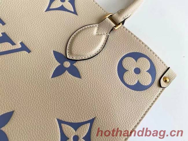 Louis Vuitton ONTHEGO MM M45494 Cream & blue